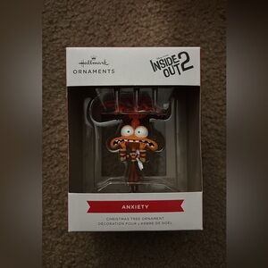 Hallmark Inside Out 2 Anxiety Ornament - Orange and Red
